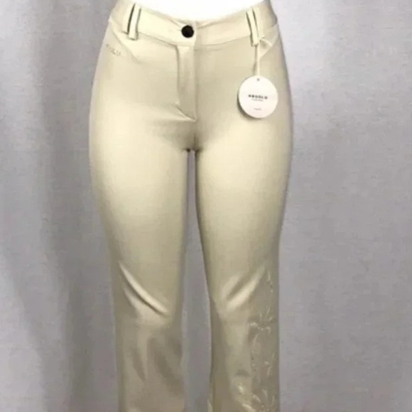 Absolu Size 2 Vintage Floral Detailed Pants in Beige Color. New With Tag. - Picture 4 of 8
